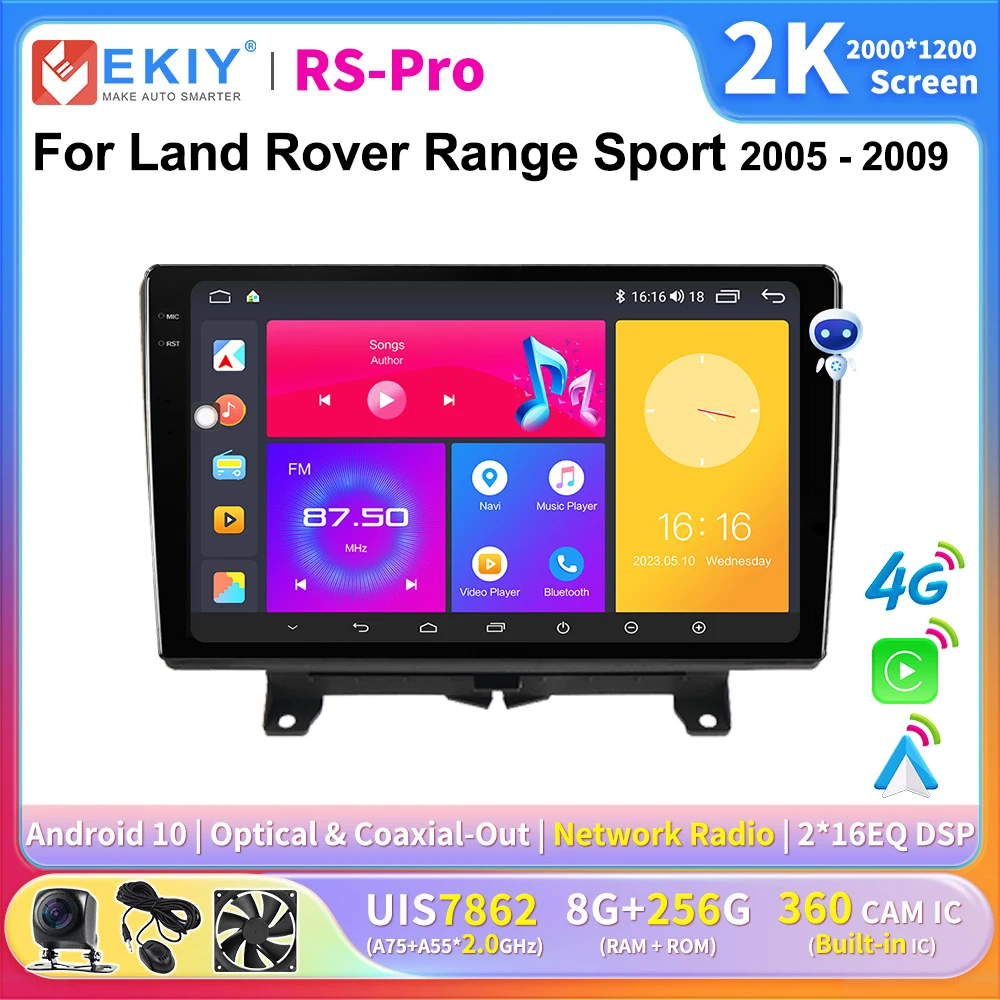 

EKIY 2K экран CarPlay автомобильное радио для Land Rover Range Sport 2005-2009 Android автомобильный мультимедийный GPS плеер авторадио навигация 4G