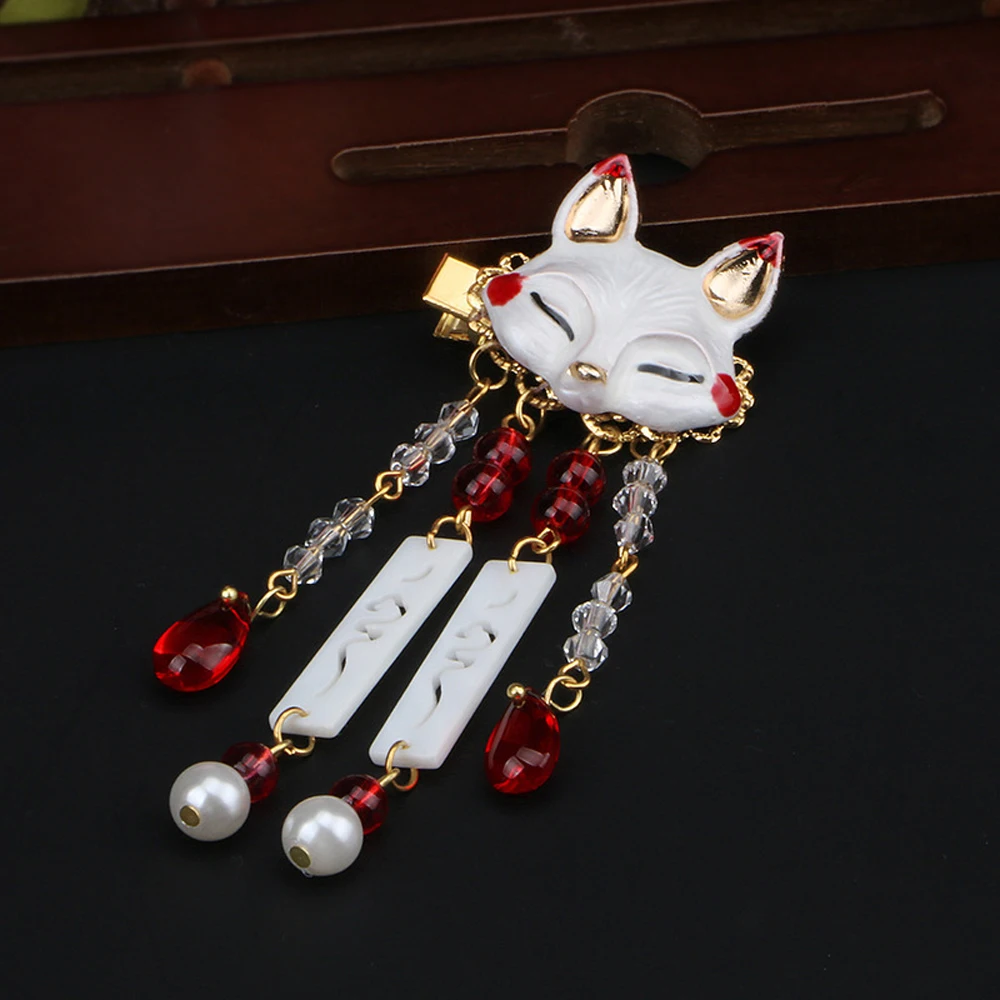 New Hair Accessories Headdress Girls Step Shake Alloy Crystal Bead Barrette Rhinestone Animal Hair Clips Hanfu Tassel Hairpin