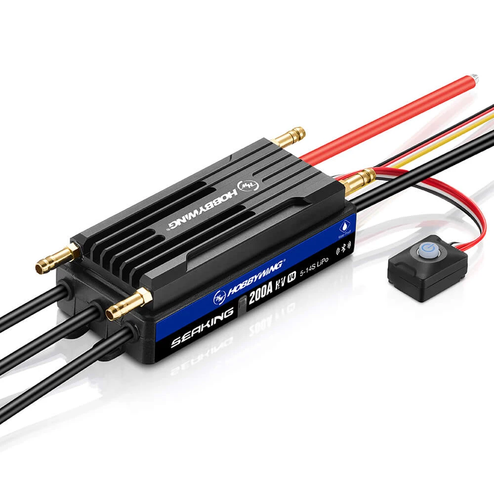 Hobbywing Seaking 200A/300A HV V4 5-14S مقاوم للماء بدون فرش ESC سرعة تحكم BEC الناتج لقارب RC