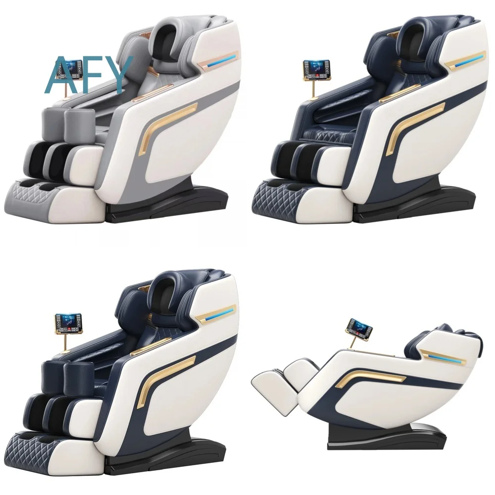 AI Massage Chair for Full Body Relaxation Zero Gravity Recliner with 4D Roller Foot Spa Health Wellness Therapy Seat