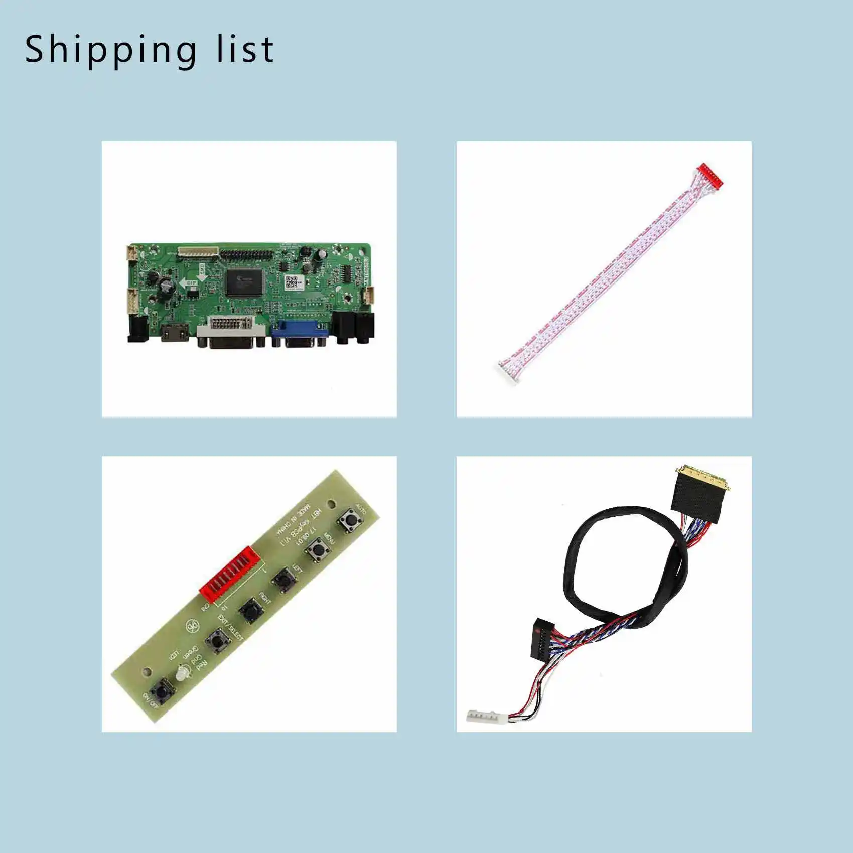 HD-MI DVI VGA board Driver Board for 14inch 1366x768 LTN140AT02 LTN140AT07 LP140WH1 BT140XW02