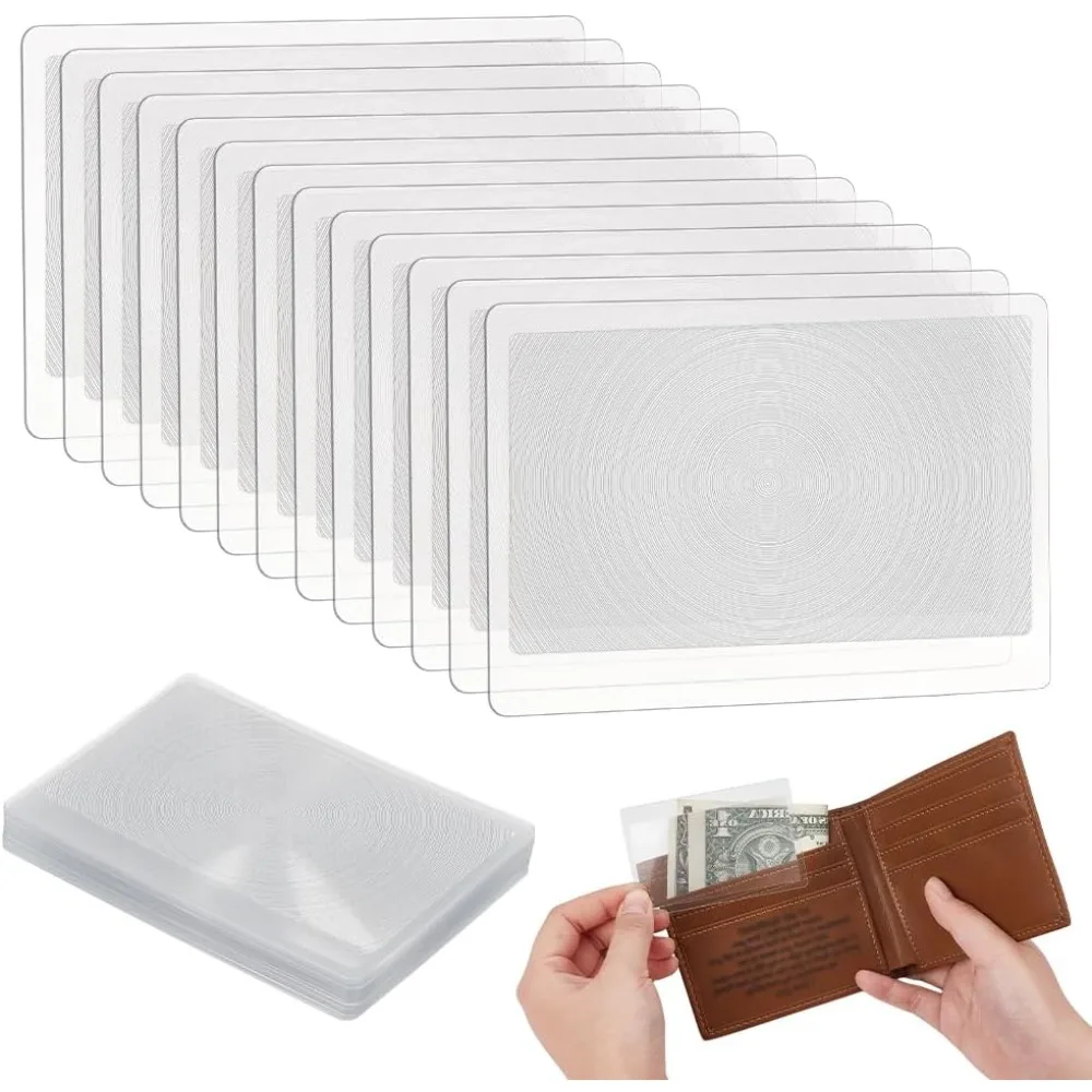 

140 шт. 5X Лупы размера карты Карманная лупа размера кредитной карты Портативная увеличительная линза для чтения книг Газета Низкое видение