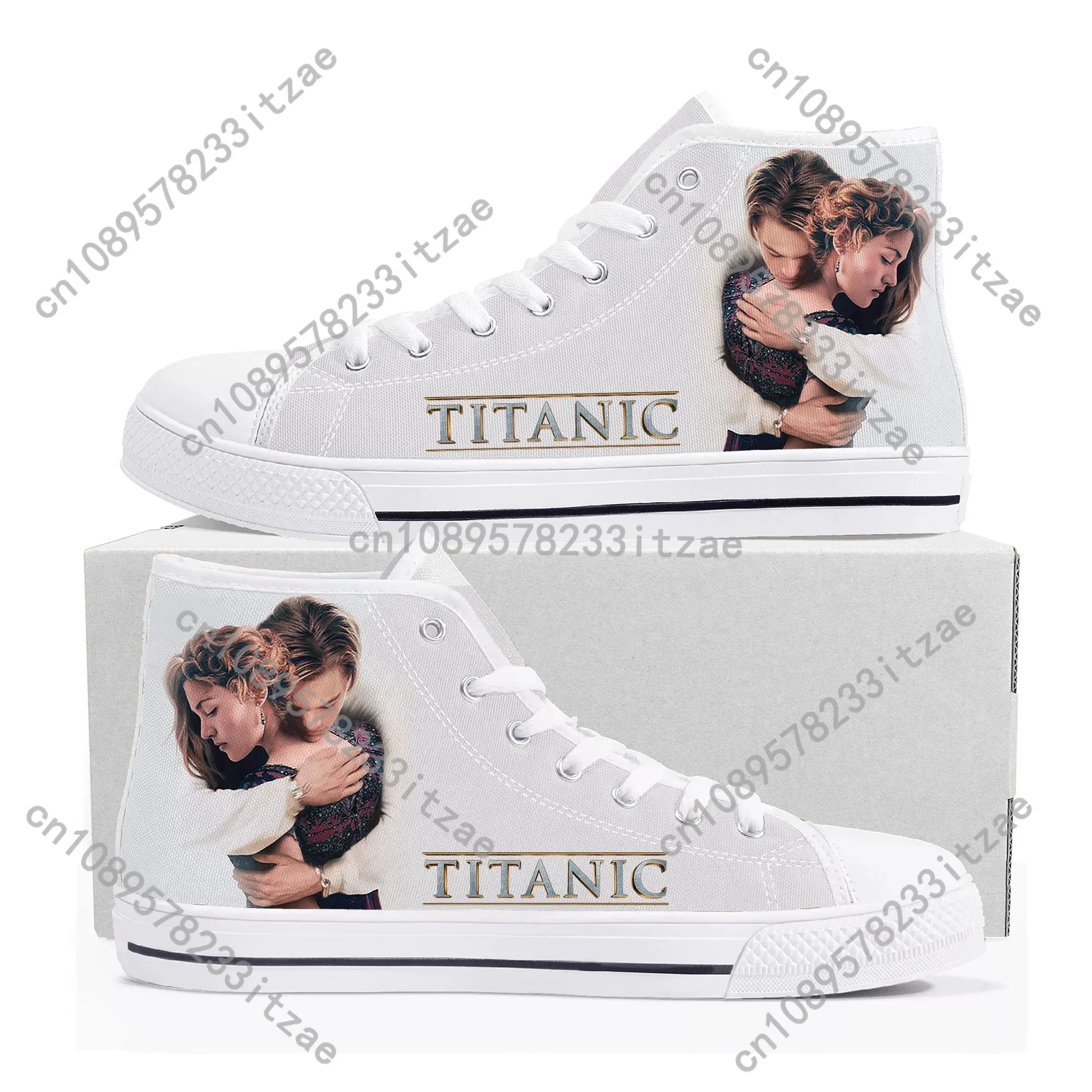 

titanic classic movie High Top High Quality Sneakers Mens Womens Teenager Canvas Sneaker Casual Custom Made Shoes Customize Shoe