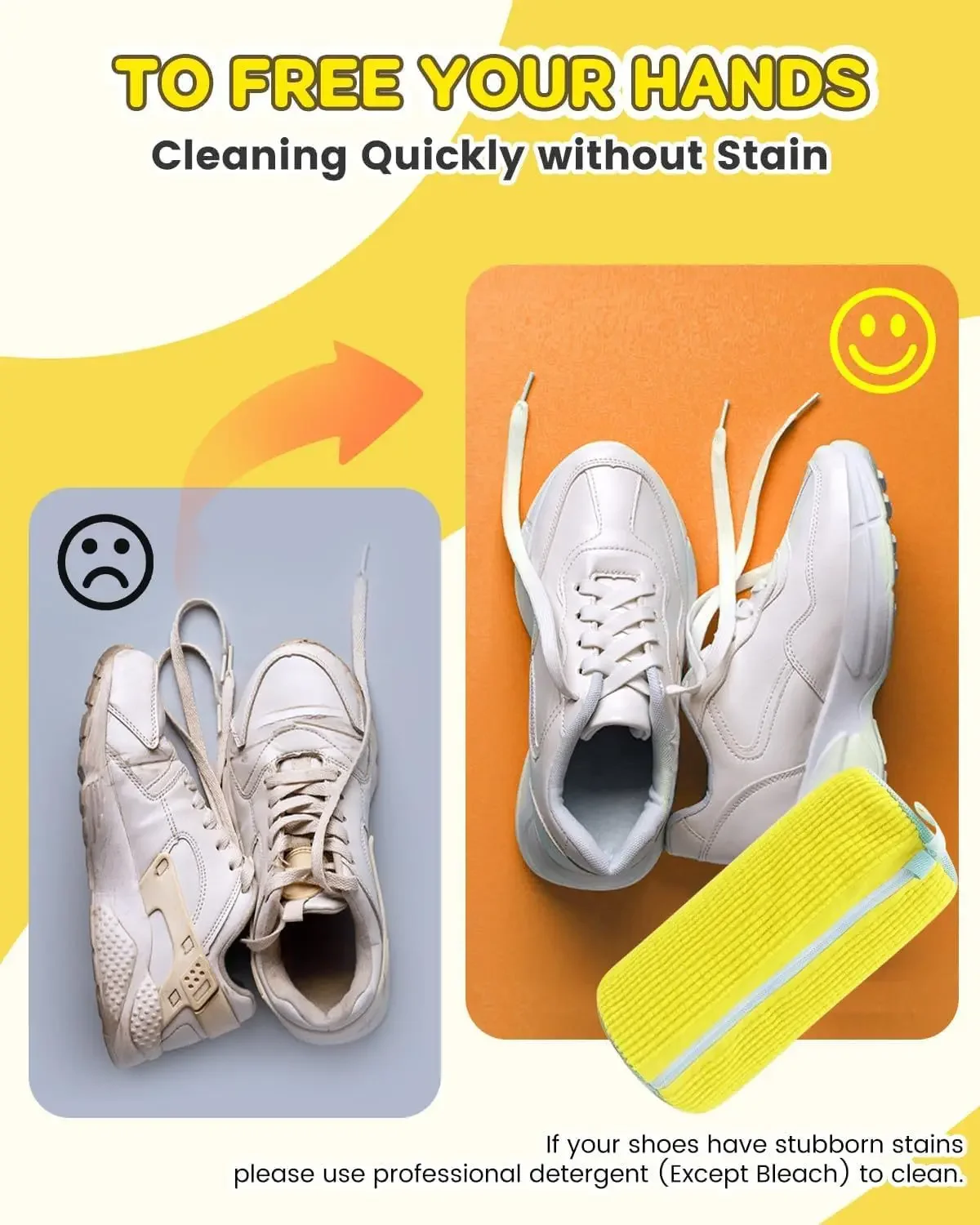 Special Laundry Bag for Washing Machines - Shoe Cleaning Hair Care Products Organizer - Durable Mesh Cleaning Bag