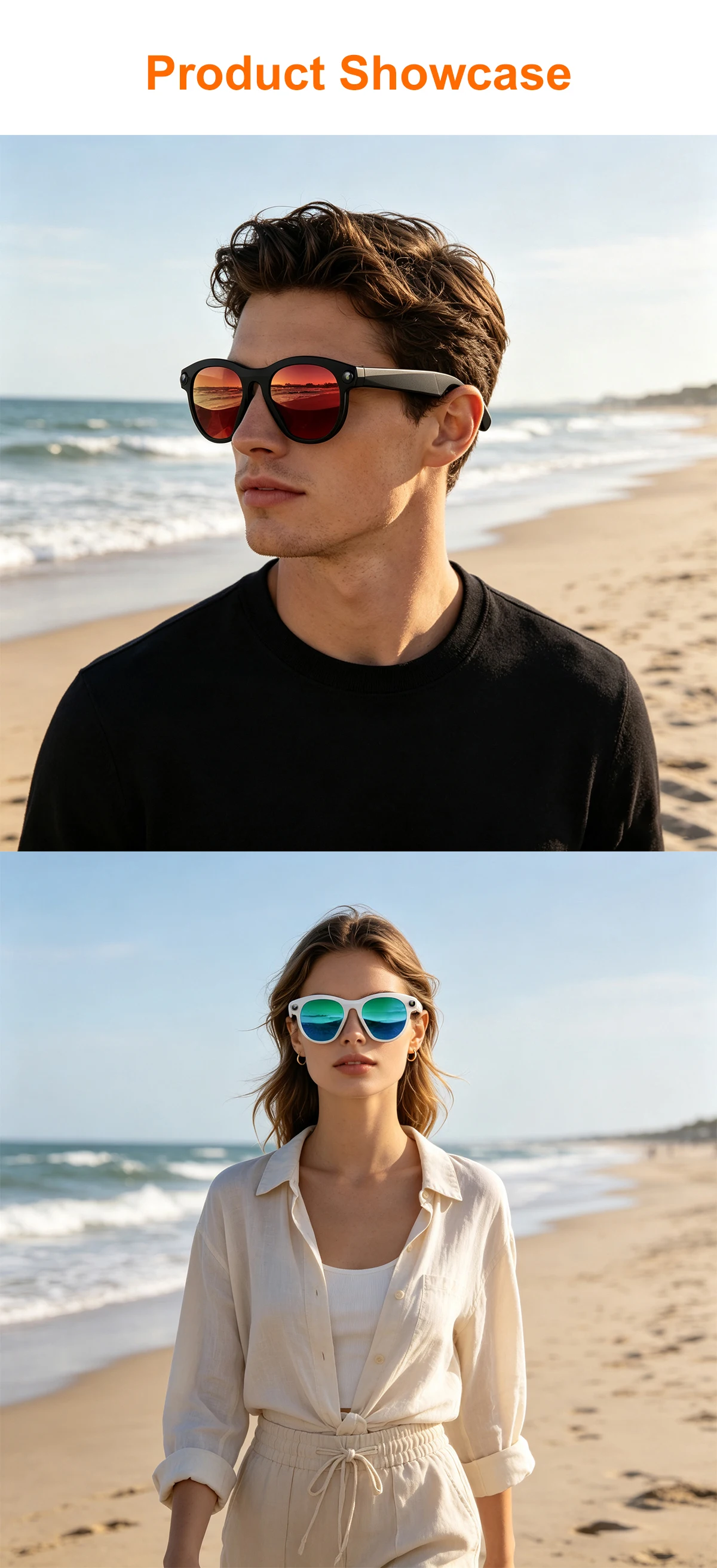 M88 Pro KI-Smart-Brille 5-Megapixel-Kamera Bluetooth EIS-Bildstabilisierung Videoaufnahme und Übersetzung – Detail 15