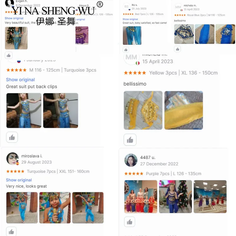 Conjunto de trajes de danza del vientre para niños, ropa de danza india Oriental, puesta en escena para el Día de los niños, trajes de danza india de Bollywood