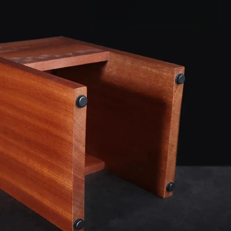 

Kitchen Knife Rack Ebony Wood Hollow Knife Block Scissors Slicer Santoku knives Storage Stand Organizer Chef Knife Holder Shelf