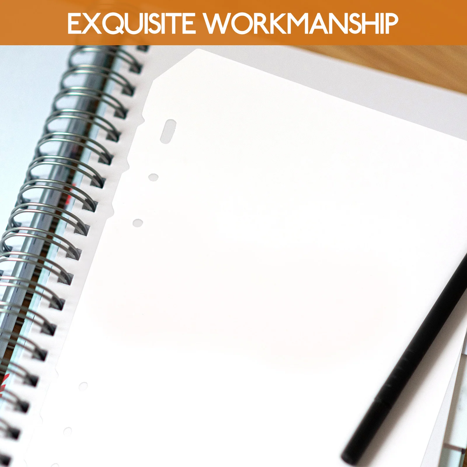 12 Buah Pembatas Binder Bahan PP Loose-Leaf 6 Lubang Penanda Halaman Notebook untuk Pembatas Binder Jurnal Tab Notepad