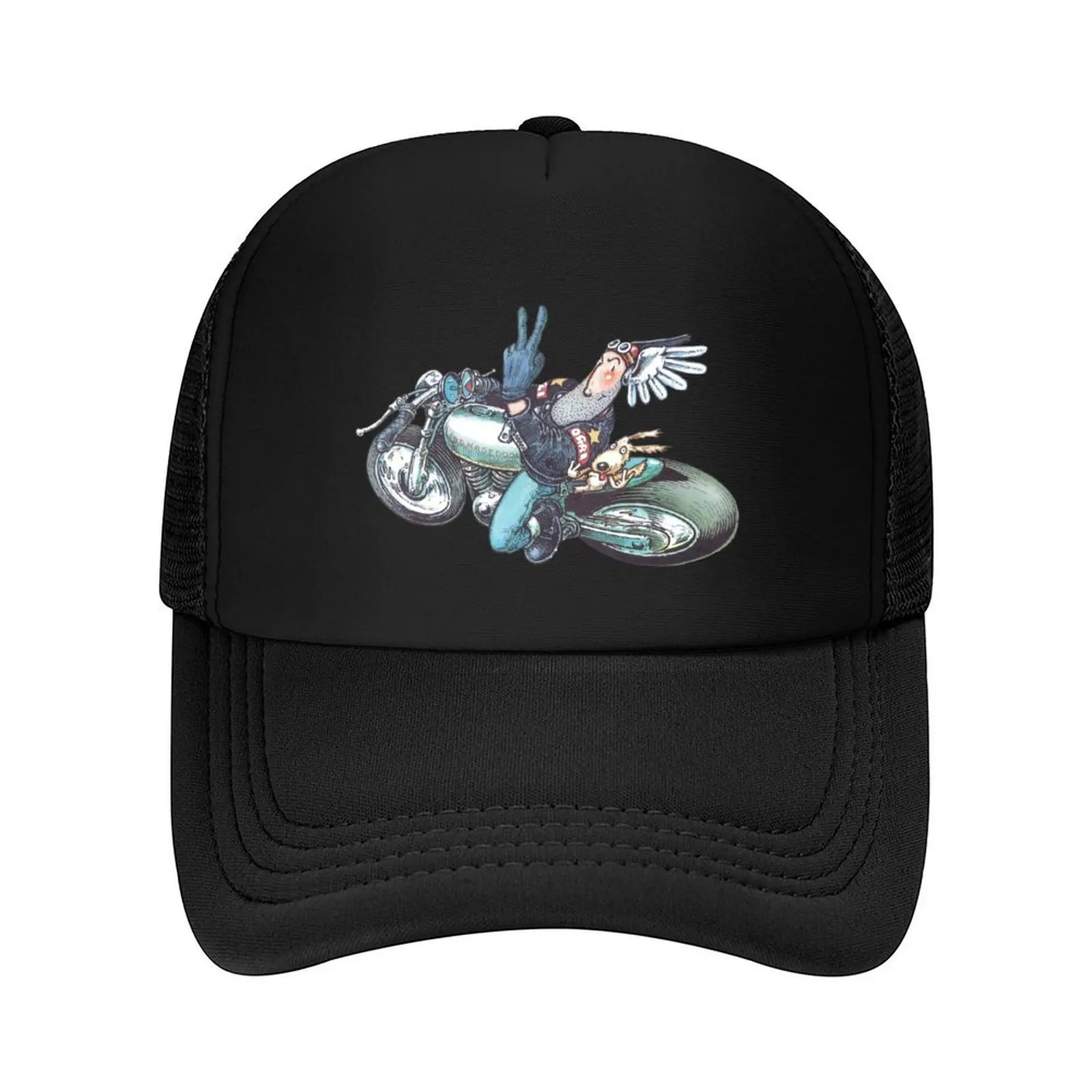 

Ogri Classic Comic Biker Baseball Cap designer cap hats on offer Bobble Hat hiking hat Men Luxury Brand Women's