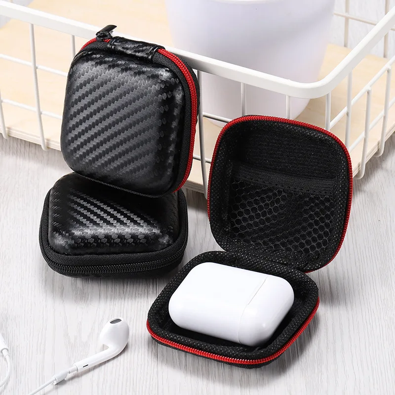 EVA Earphone Case  Headphone Earbuds Bag Storage Carrying Pouch Cases PU Box Portable Earphones Accessory Bags SD Card Box