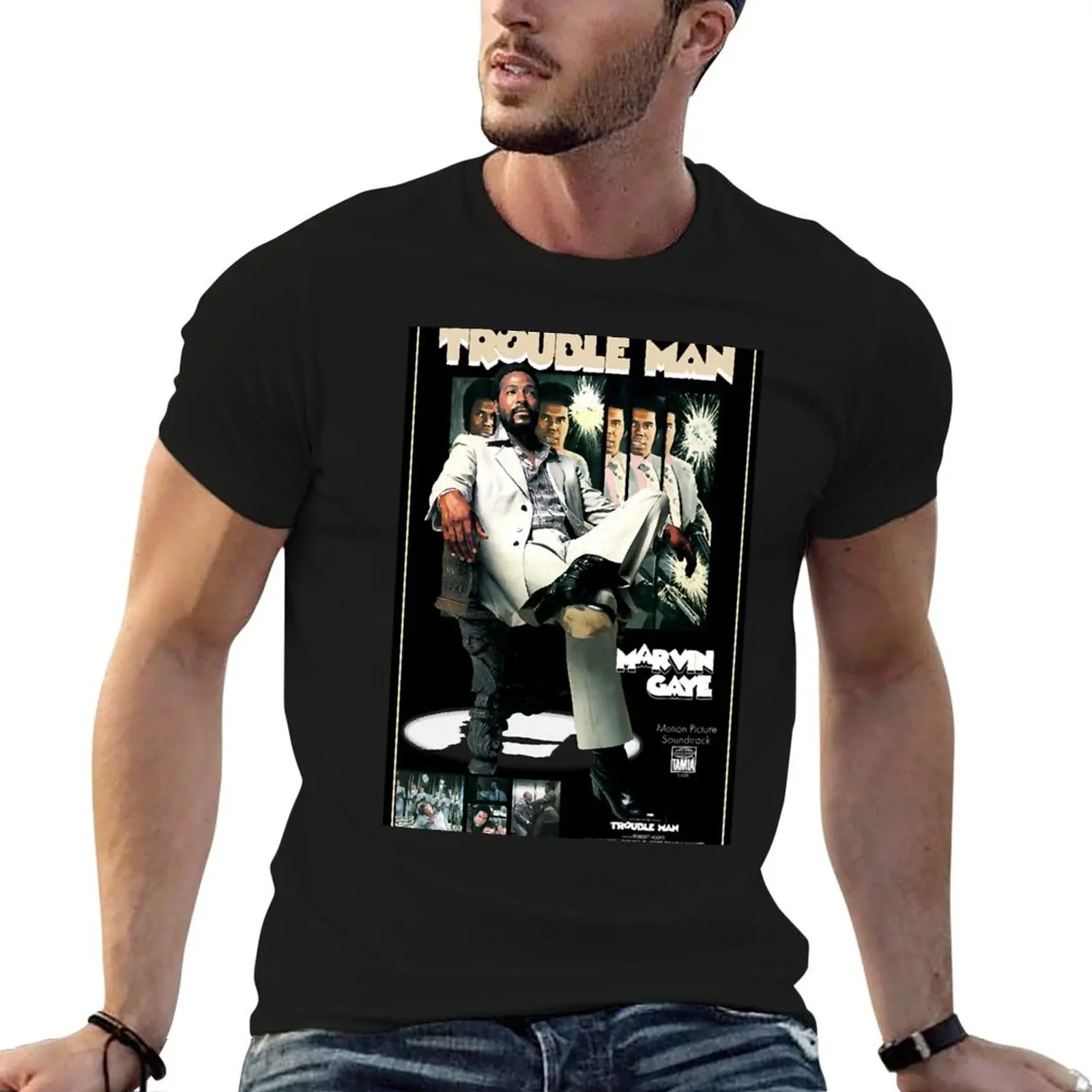 

Marvin Gaye Trouble Man Classic T-Shirt anime t shirts for man t shirts for man pack white T-Shirt