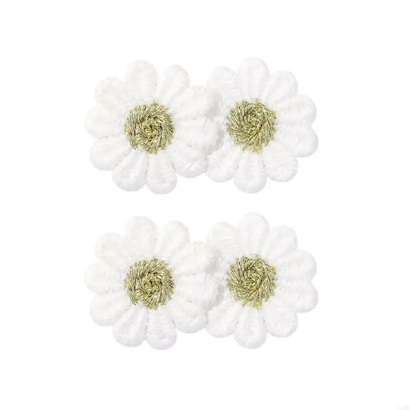 

54DF 2pcs Flower Hair Barrettes Cloth Hair Clip Infant Hair Pin Bangs Hairpin Gift