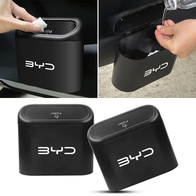 1 Stück Auto-Aufbewahrungsbox, Mülleimer, Push-Can-Abfalleimer, Abfallbehälter für BYD F3 S6 F0 Tang I3 S7 G3 E5 E2 E1 E3 E9 D1 S8 E6 L3 M6