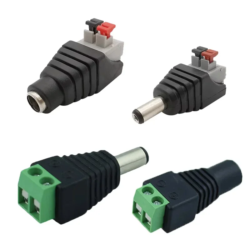 5pcs 12V DC Power Connector Plug Jack Male Female Socket Barrel 2.1mm x 5.5mm Adapter for CCTV Camera LED Strip Supply Terminal image 4