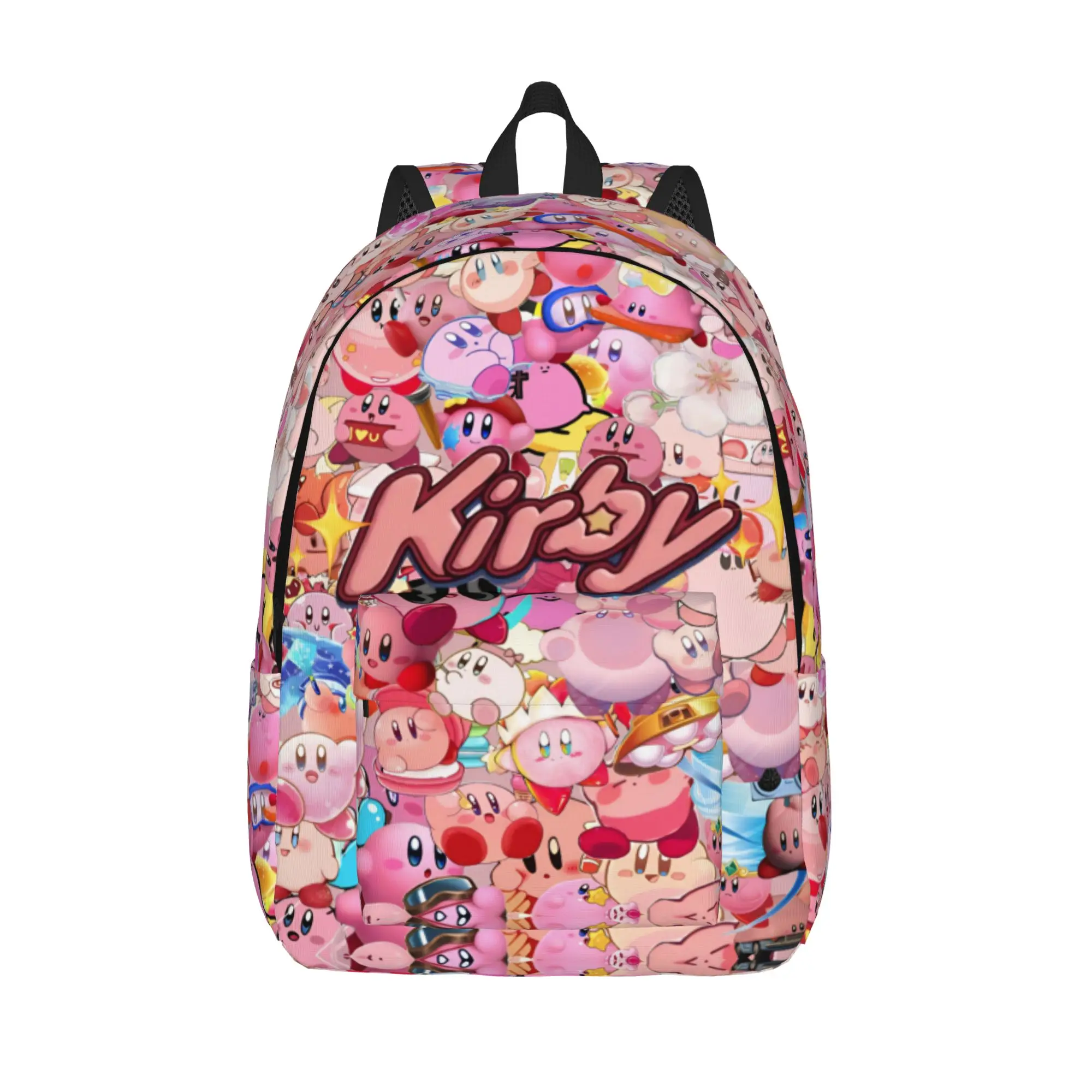 

pink kirbys funny game Cool Backpack Outdoor Student Hiking Travel Daypack for Men Women Laptop Computer Canvas Bags