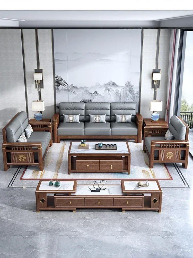 

Combination Sofa Technology Fabric Home Living Room Walnut Furniture