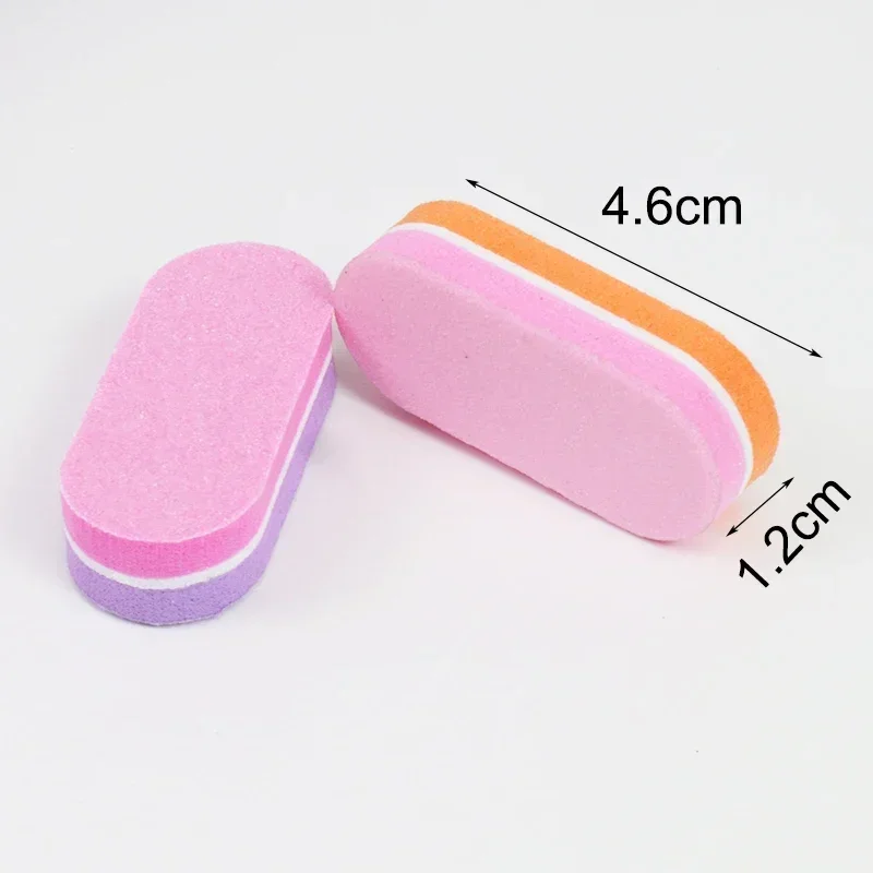 10-100Pcs Double Color Mini Nail Sponge File Buffer Block Buffing Sanding File Pedicure Gel Suplies Accessories Manicure Tool