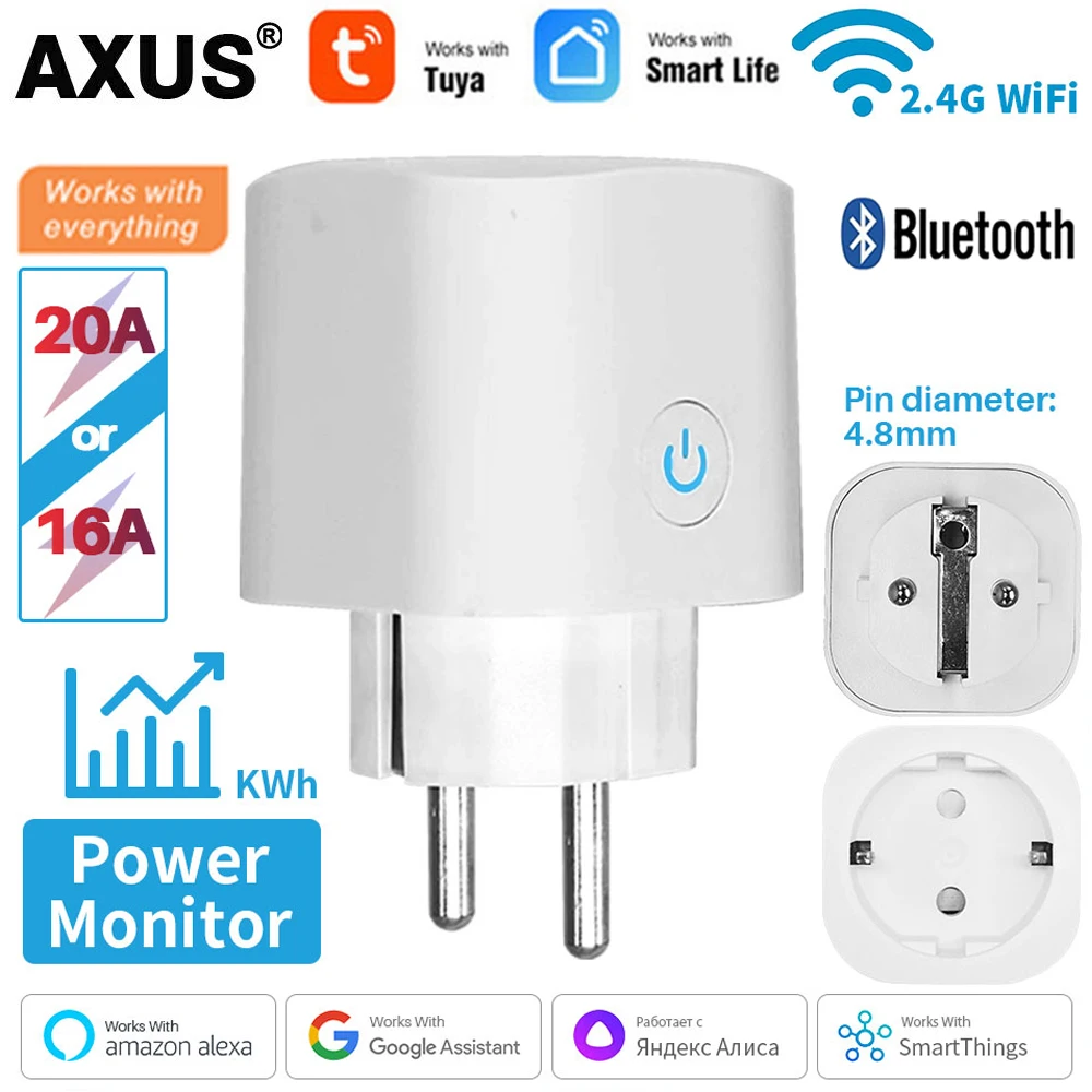 16A/20A Tuya Smart Life APP With Power Monitor Timing Functi
