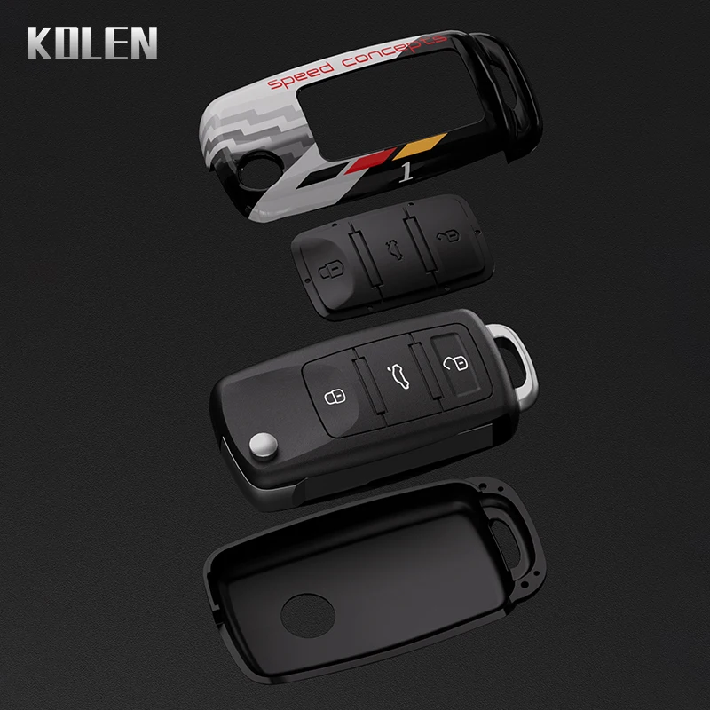 ABS Car Remote Key Case Cover Shell Fob For VW Volkswagen Polo Tiguan Passat B5 B6 B7 Golf 4 5 6 MK6 Jetta Lavida Skoda Octavia