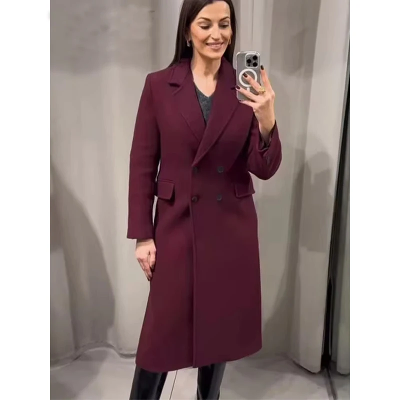 MUJER 2025 Long Coats for Women Long Sleeve Trench Coat Women Office Warm Winter Woman Coat Streetwear Outerwears Women\'s Jacket
