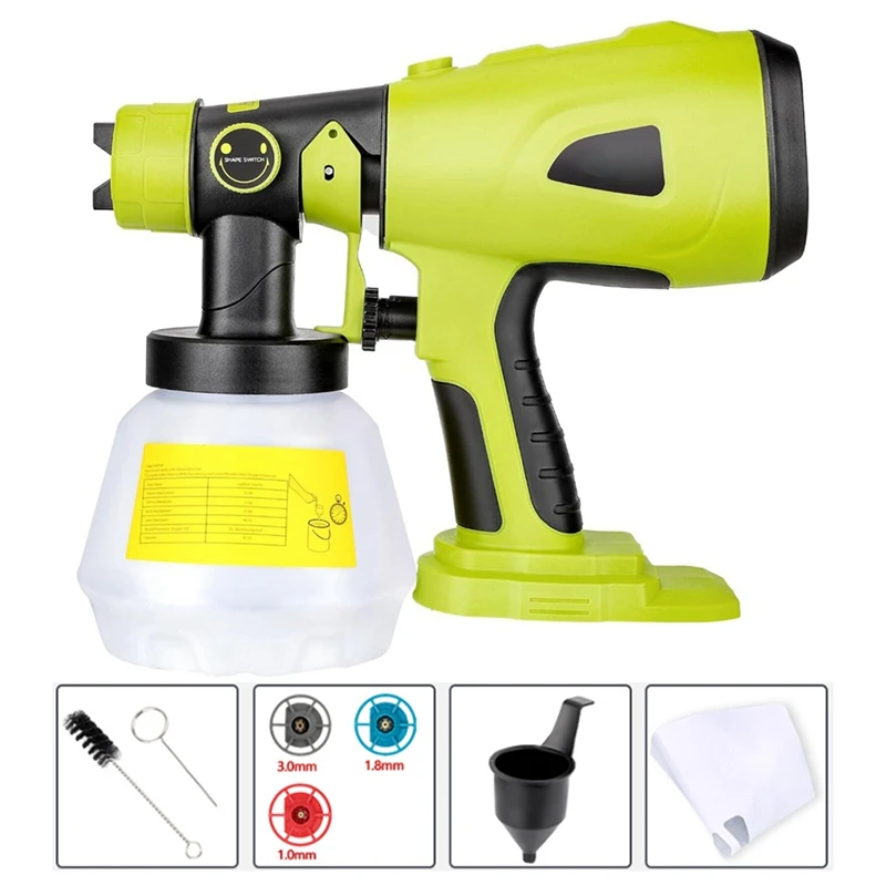 Cordless Paint Sprayer For Ryobi Li-Ion Battery Electric Handheld Paint Spray For Furniture DIY Works Spare Parts Accessories