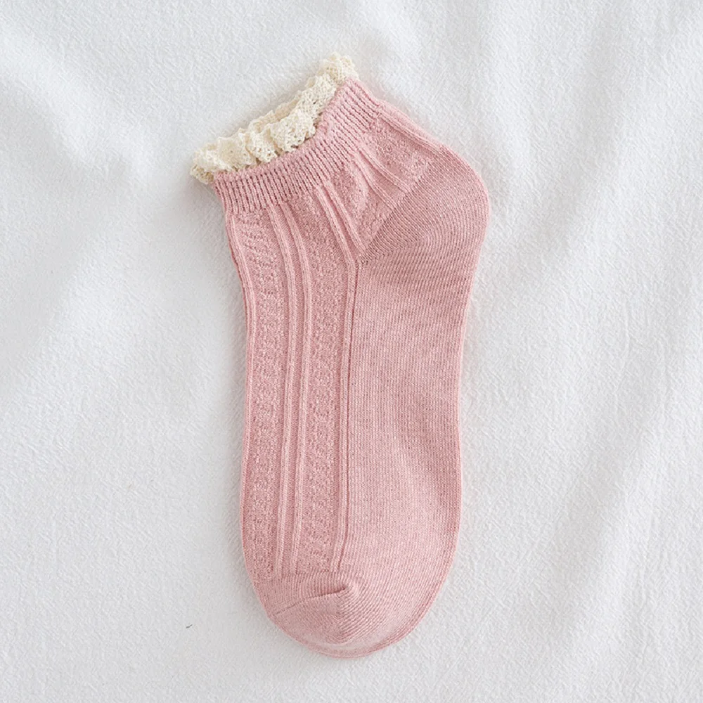 

Fashion Funny Cute Streetwaer Girls Solid Candy Color Lace Socks Ruffles Women Socks Hosiery Cotton Socks