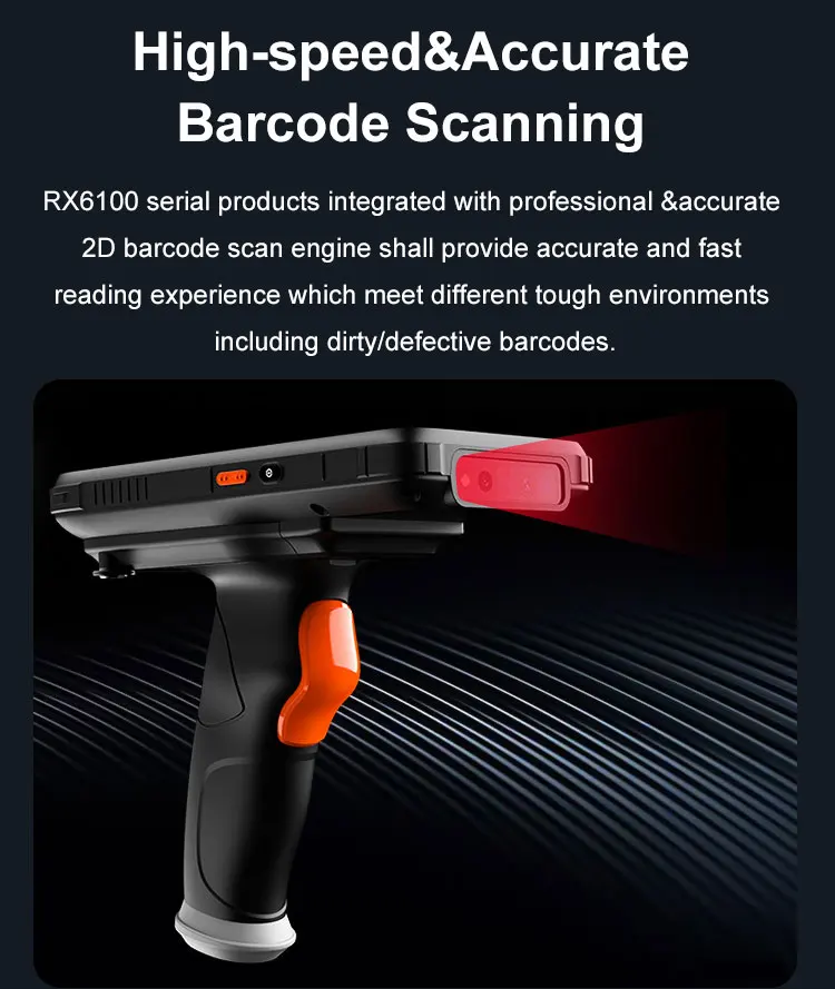 RUGLINE Handheld PDA Android 10 Mobile Barcode Scanner Quad-core 4G+64G 2D 4G WiFi Zebra Bar code Reader PDA Data Collector Free