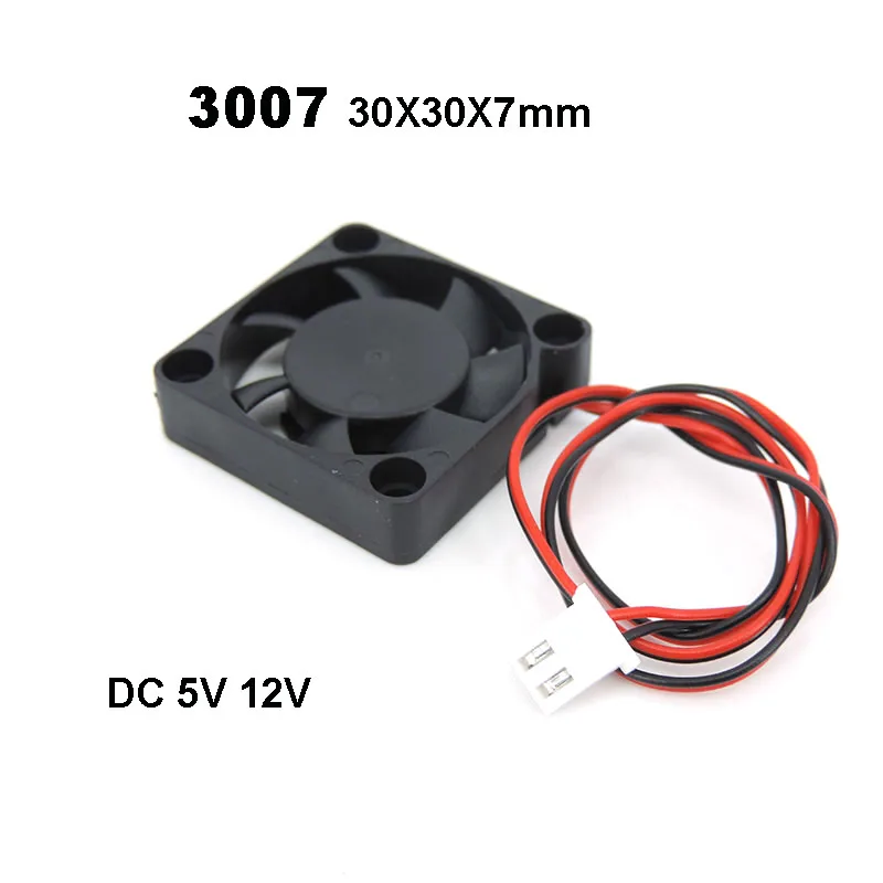 1/3pcs 3007 Brushless Fan DC 3.7V 5V 12V 24V Sleeve oil Bearing Small Power Supply Cooling 30X30X7mm Mini for 3D Printer A7