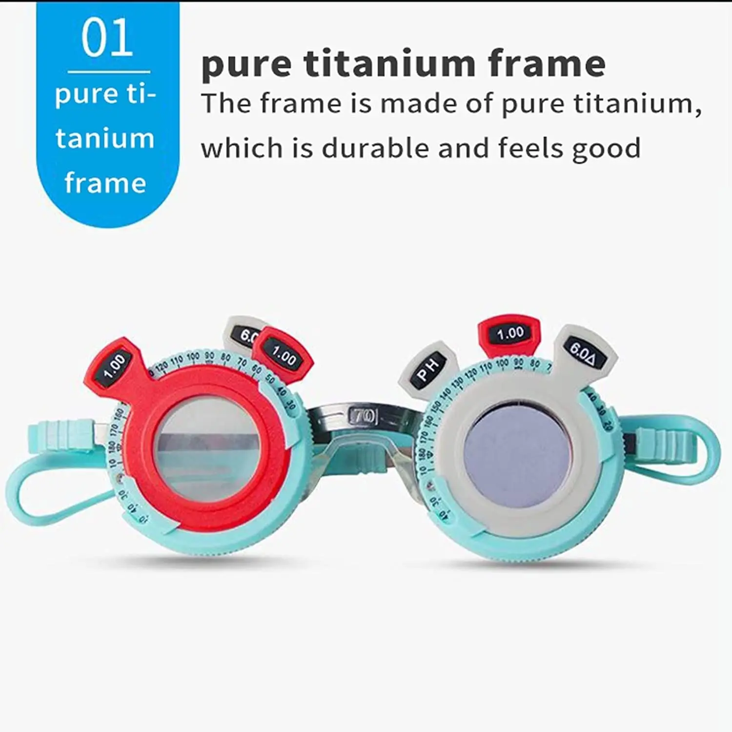 Cadre d'essai optique PD 52-70mm, cadre d'essai réglable, optométrie, cadre d'objectif d'essai universel pour enfant, cadre d'objectif d'essai optique