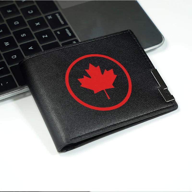 DESIGN LEAF DAGRA CANADA PORtafoglio sottile da uomo in pelle PU LEGGERO DURABILE BUSINESS STYLE ACCESSORIO COMPATTO PER L'uso quotidiano