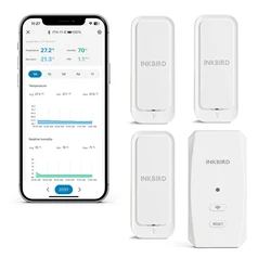 INKBIRD Bluetooth Temperature Humidity Sensor with Wifi Gateway Wireless Temperature Humidity Monitor for Office,Study EU Plug