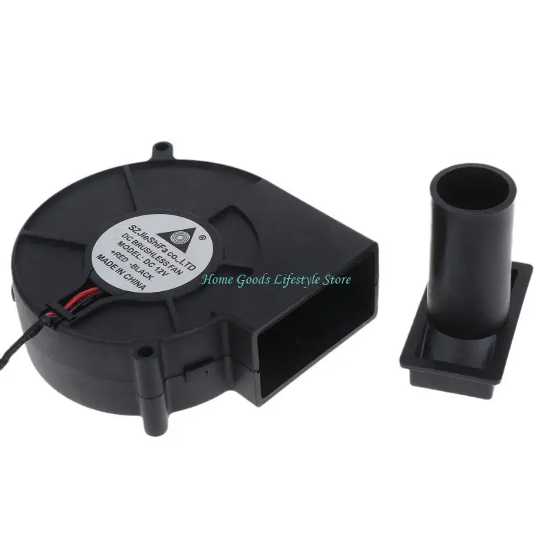 

E74E BBQ Fan PWM Air Blower 97x97x33mm 12V 2A Large Air Powered Fan with Speed Control for Camping Trip BBQ