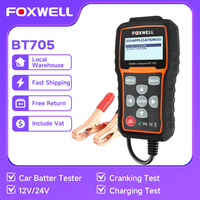 FOXWELL BT705 24V 12V Car Battery Tester Battery Analyzer 100-2000 CCA Automoive Battery Diagnostic Tool