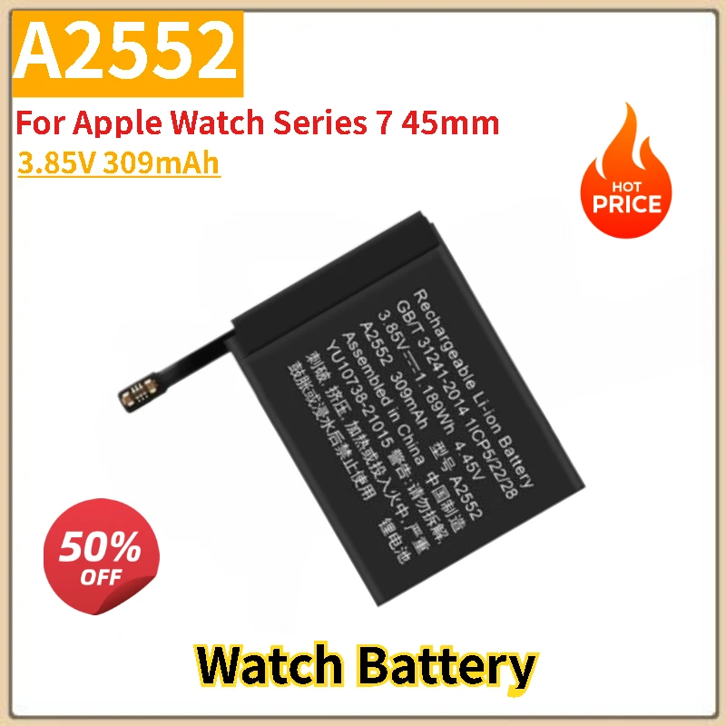 

Battery A2552 3.85V 309mAh For Apple Watch Series 7 45mm Replacement Battery Brand-New High Quality