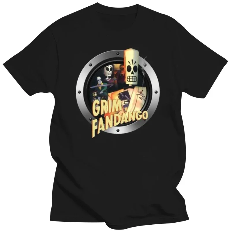 Kazzar Men's Grim Fandango Remastered T Shirt 2024 New Short Sleeve Casual T-Shirt Tee