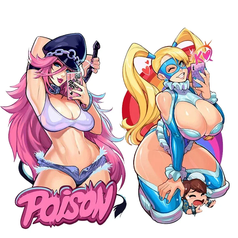 

Super Sexy Woman Fighters Car Stickers Waterproof Caravan Windshield Laptop Home Wall Vinyl Decals Car Accessories