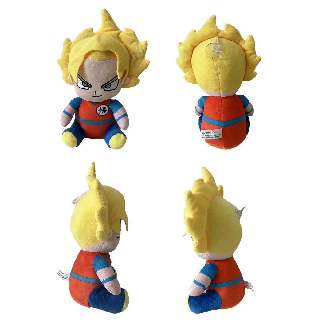 Anime japonês Dragon Ball Plush Toy, Goku, Vegeta, personagem de desenho animado, acolchoamento de boneca nova, clássico, fofo, belos presentes para crianças