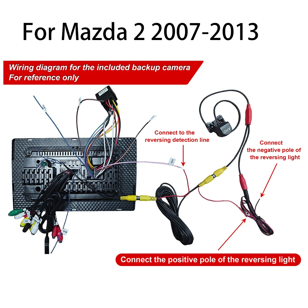 9in Android 13 Car Stereo Radio GPS Navigation Head Unit 2+32G for Mazda 2 2007-2013 Support Wireless Carplay Android Auto Car Screen with Bluetooth WiFi
