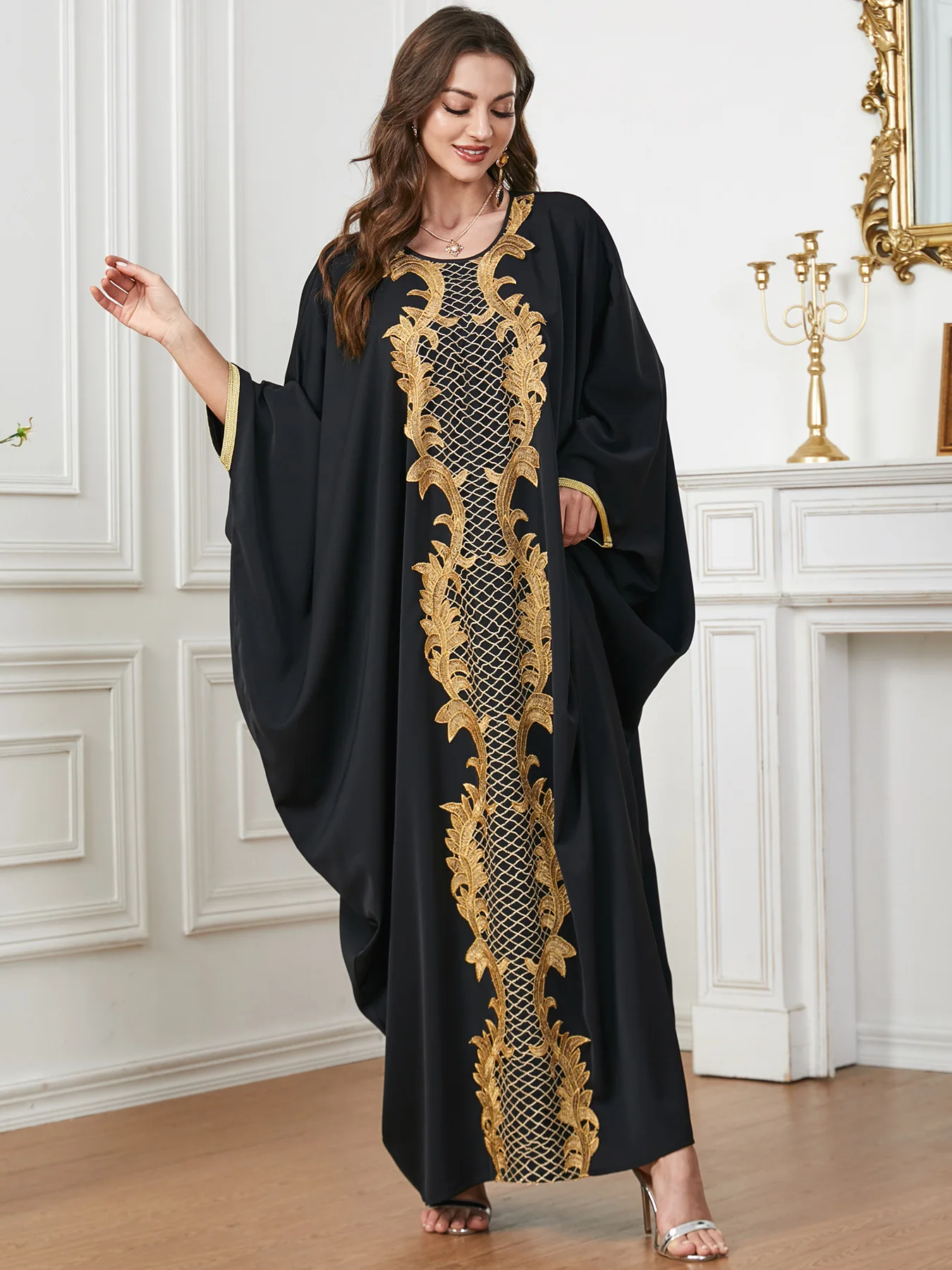 

Femme Marocain Caftan Loose Abayas for Women 2024 Muslim Dress Dubai Turkey Kaftan Islam Arabic Robe Abaya Eid Djellaba Batwing