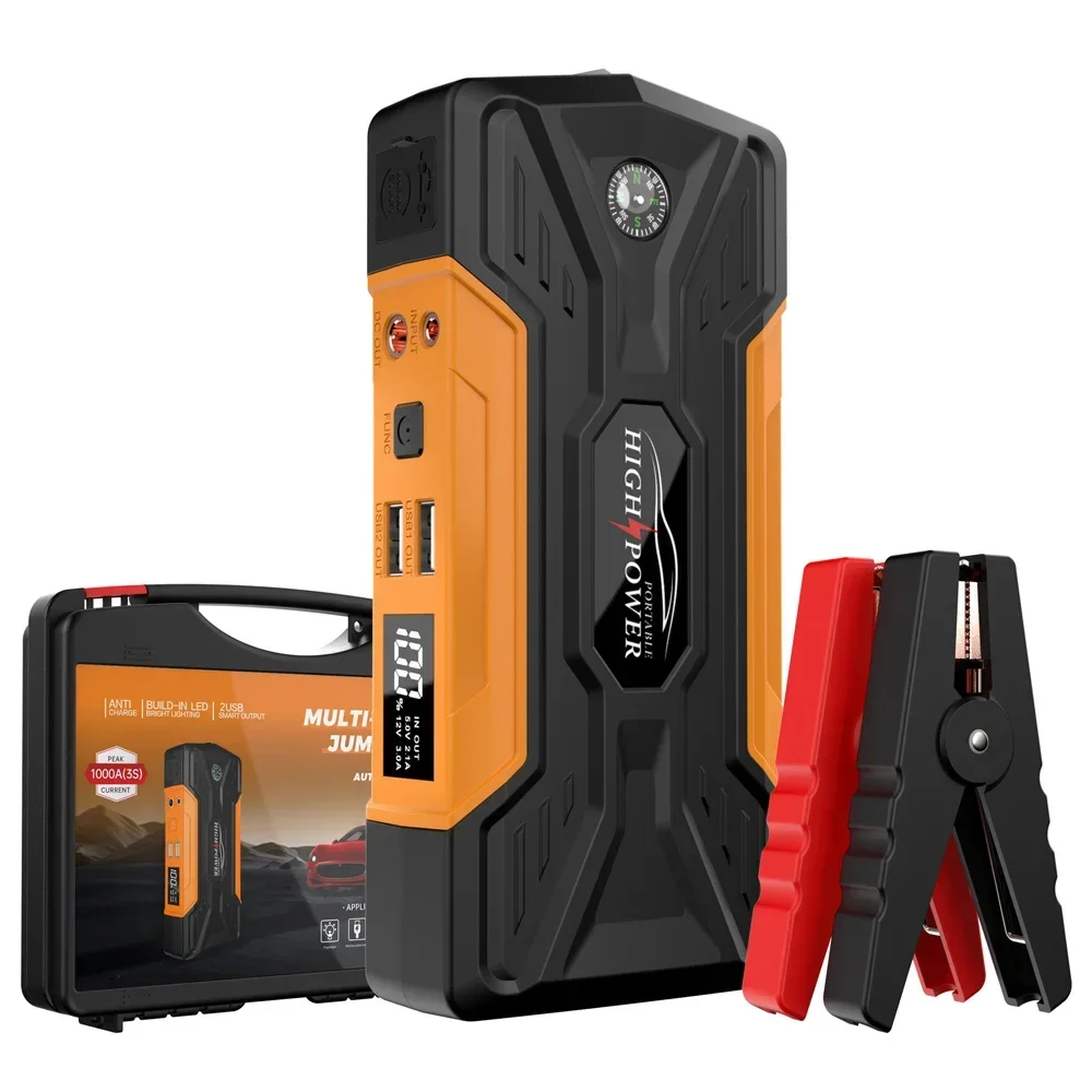 99800mAh High Power Car Jump Starter Power Bank Multi-Function Portable 12V Lithium Battery Car Jump Starter