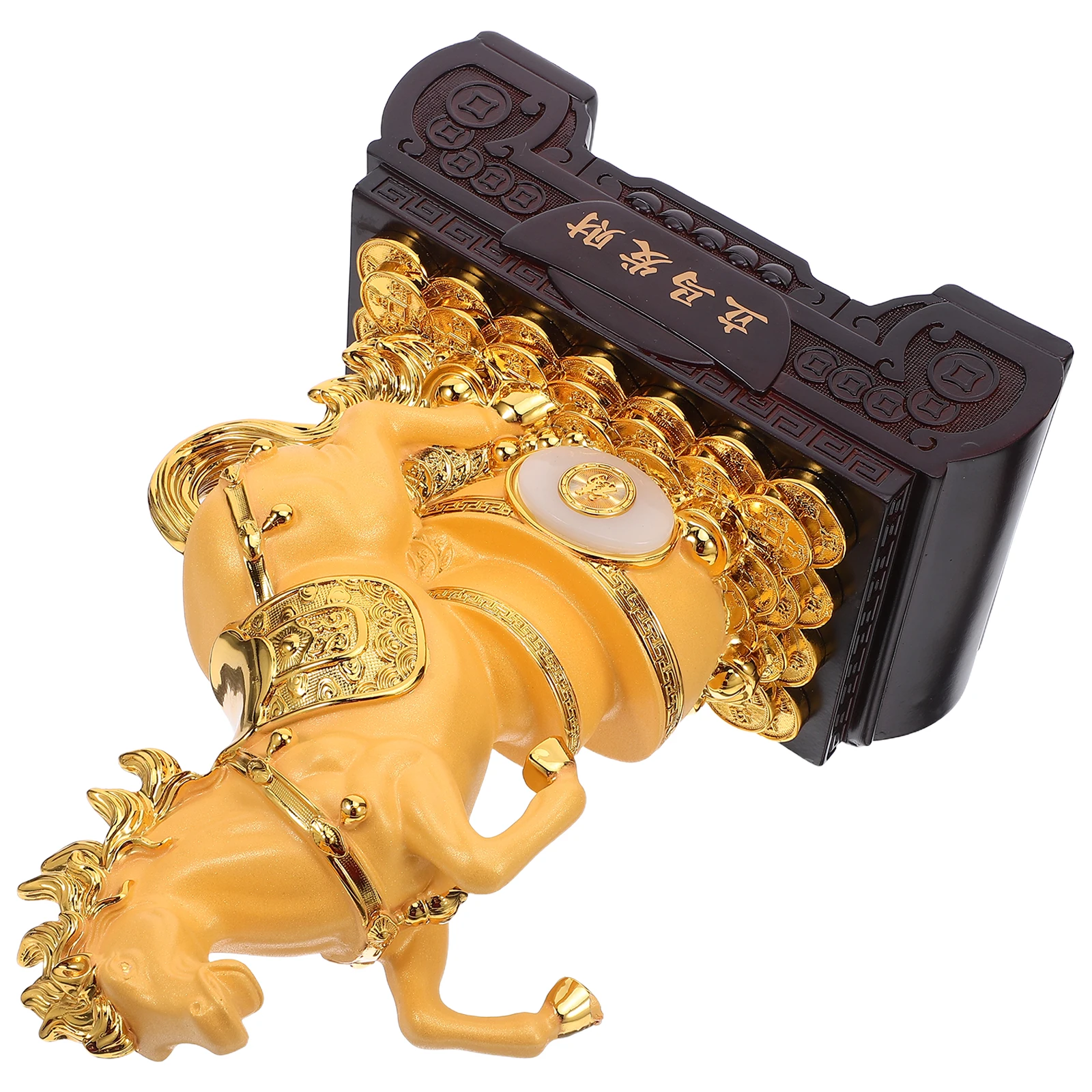 

Resin Feng Shui Chinese Zodiac Horse Statue Wealth Lucky Desktop Ornament Year of The Horse Mascot Desktop Lucky Statue