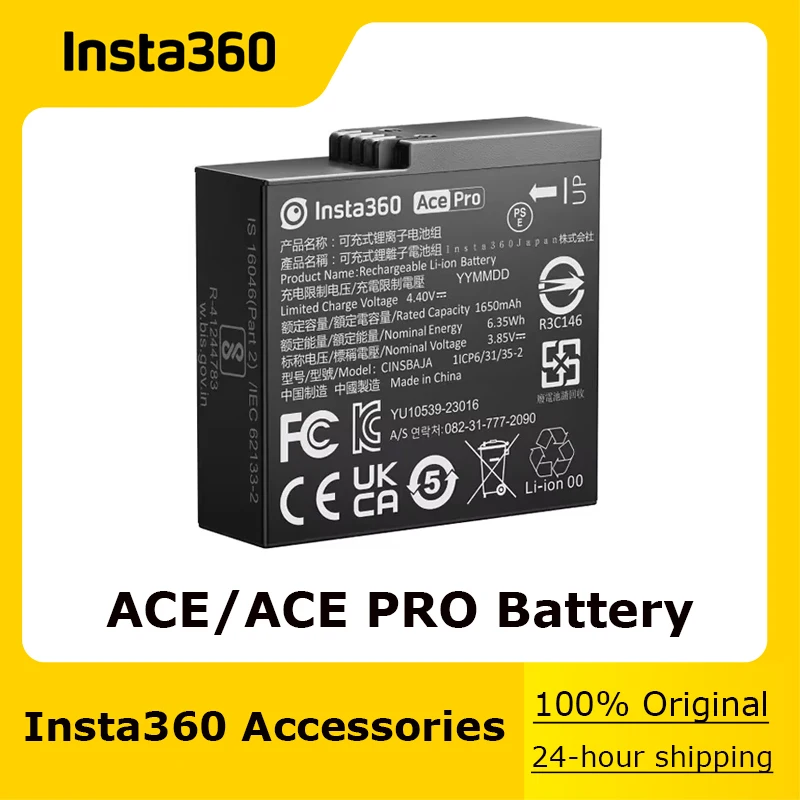 100% Original Insta360 Ace Pro & Insta360 Ace 1650mAh Battery - 360 Action Camera Accessories