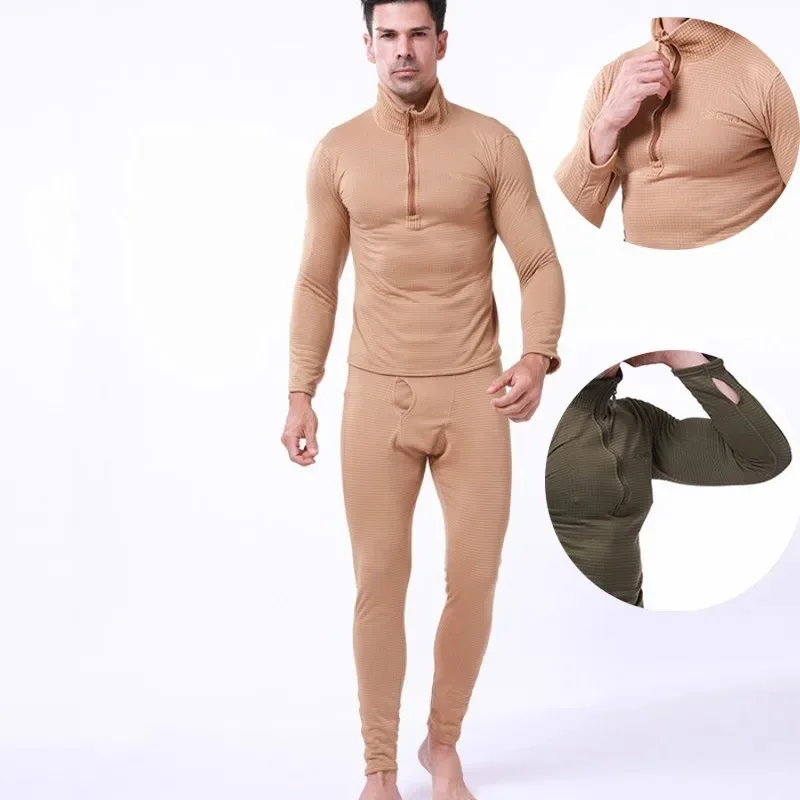 

Outdoor Combat Training Clothes Warm Tactical Underwear Men Fitness Sports High Elastic Tight Thermal Shirt Pants Suit Military