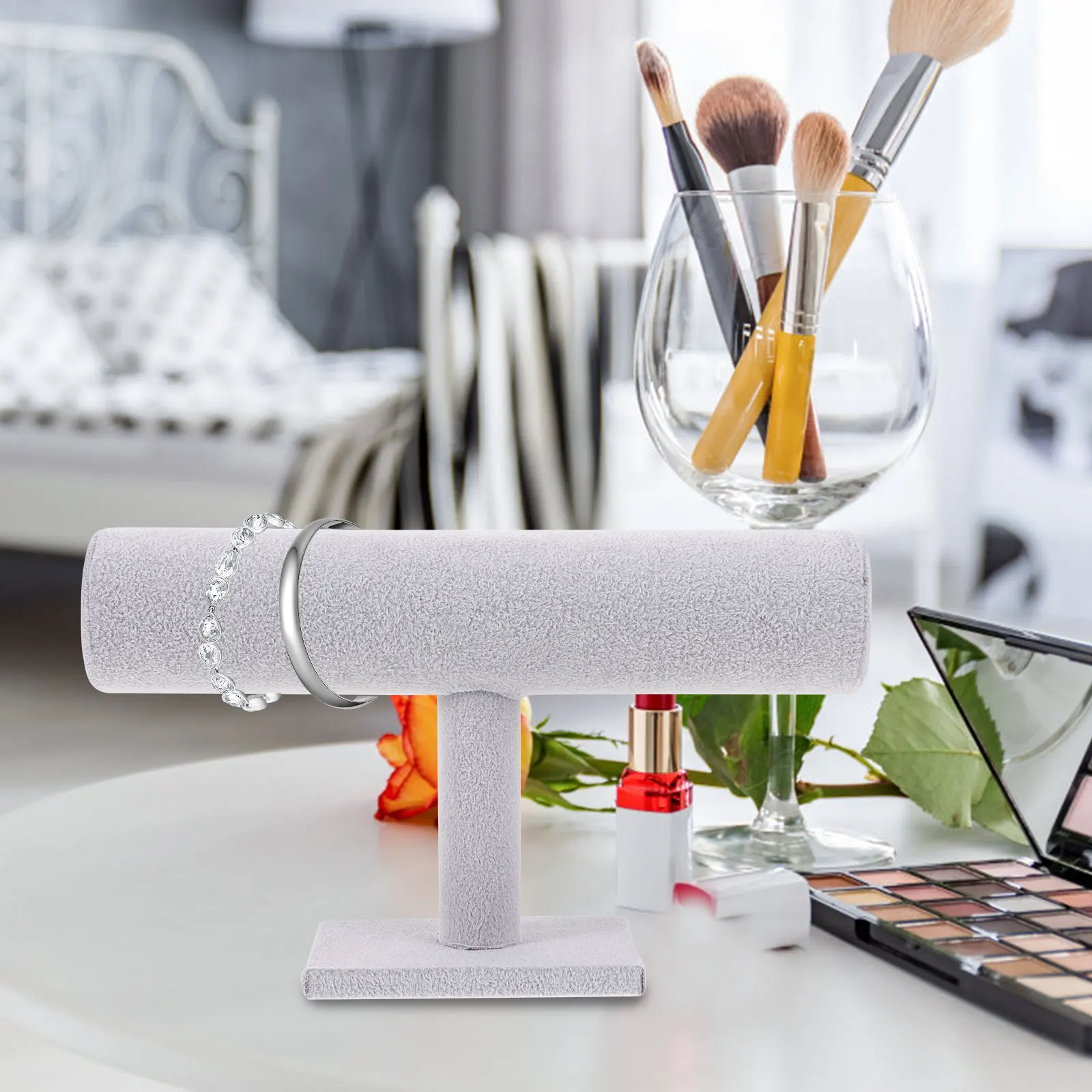 

Headband Jewelry Stand Bracelet Holder Watch Display Clear Bracelets Hanger Bangle Necklace Velvet