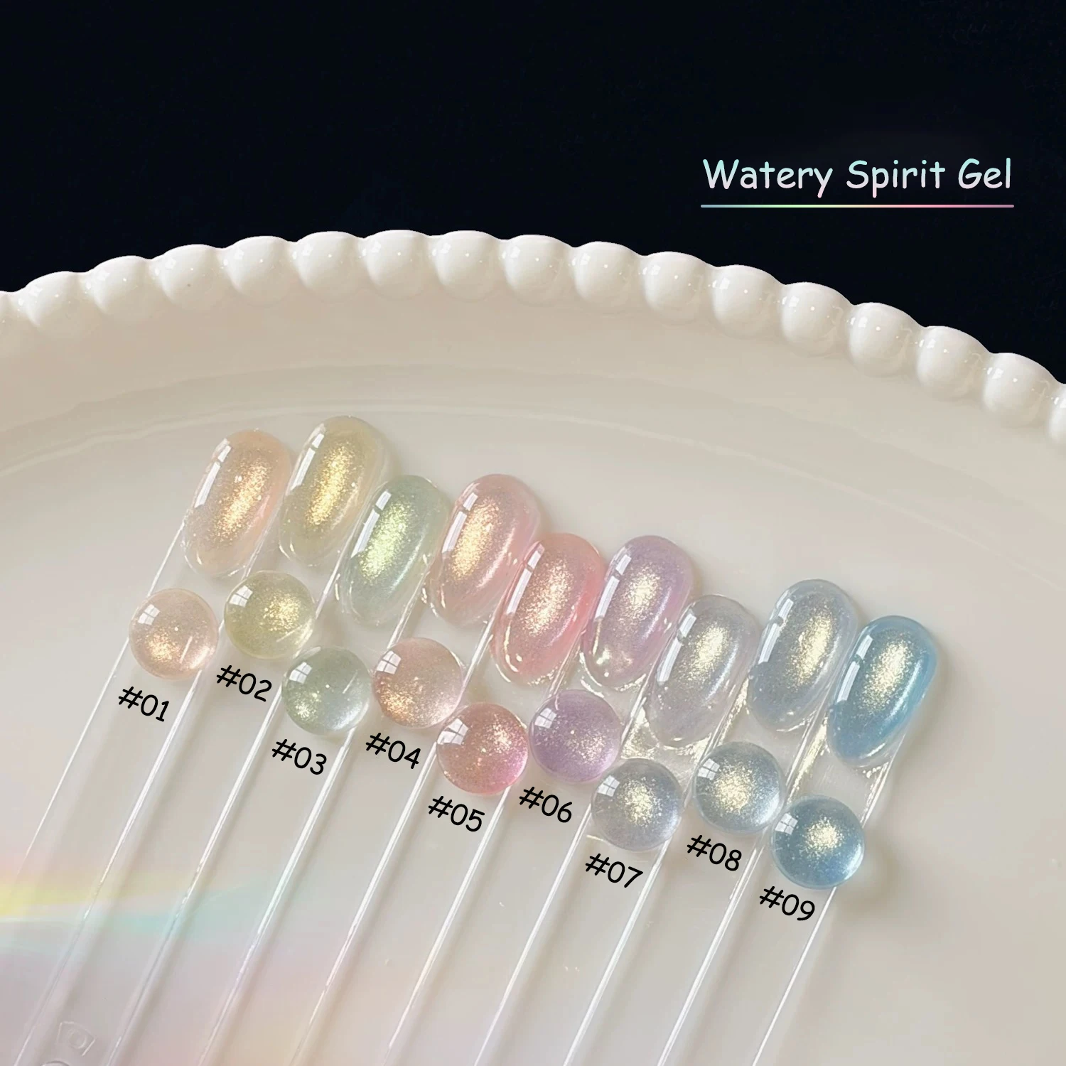 1pcs SHAKA White Boiled Water Clear Cat's Eye Gel Nail Polish Macaron Transparent Small Bulb Whitening Versatile Nail Supplies