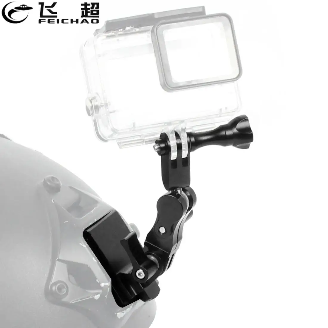 FEICHAO Aluminum Helmet Fixed Mount For GoPro 11 10 9 8 7 6 SJCAM SJ4000 Sport Action Camera NVG Base Holder Adapter Accessory