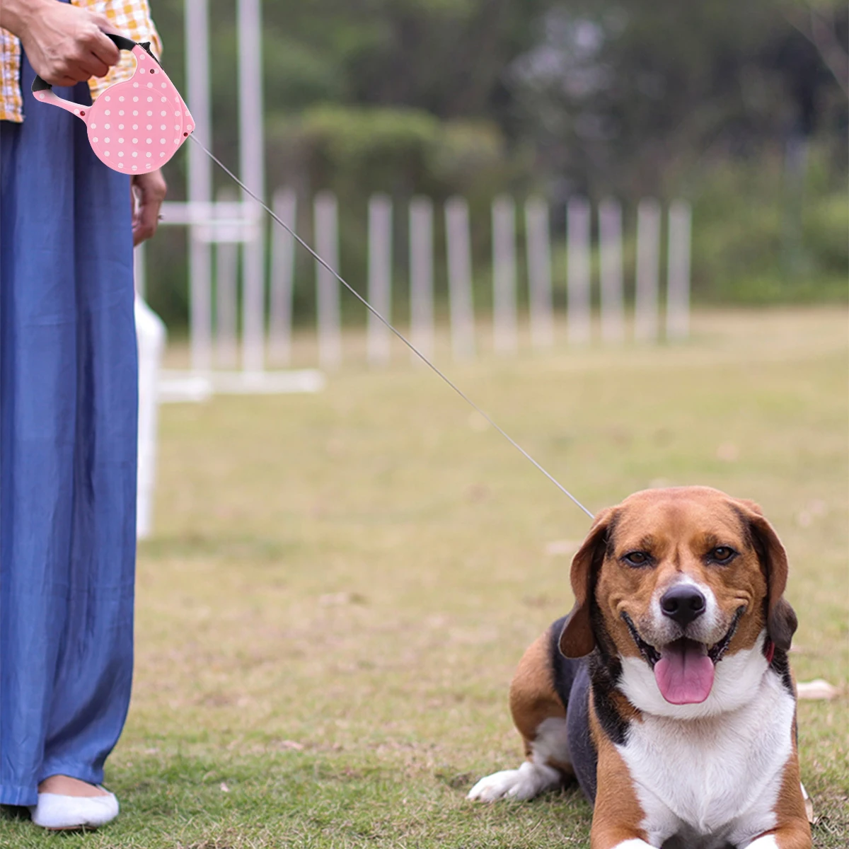 

Retractable Dog Leash 3-5M 1Cm Wide 20-45Kg Reflective Cord For Small To Large Dogs Comfortable Handle Anti-Slip Abs Pet