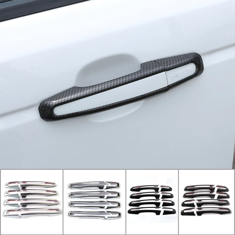 8pcs For Jaguar XF XFL XE XEL F-Pace E-Pace 2016-2022 ABS Door Handle Cover Trim Car Decoration Styling Accessories