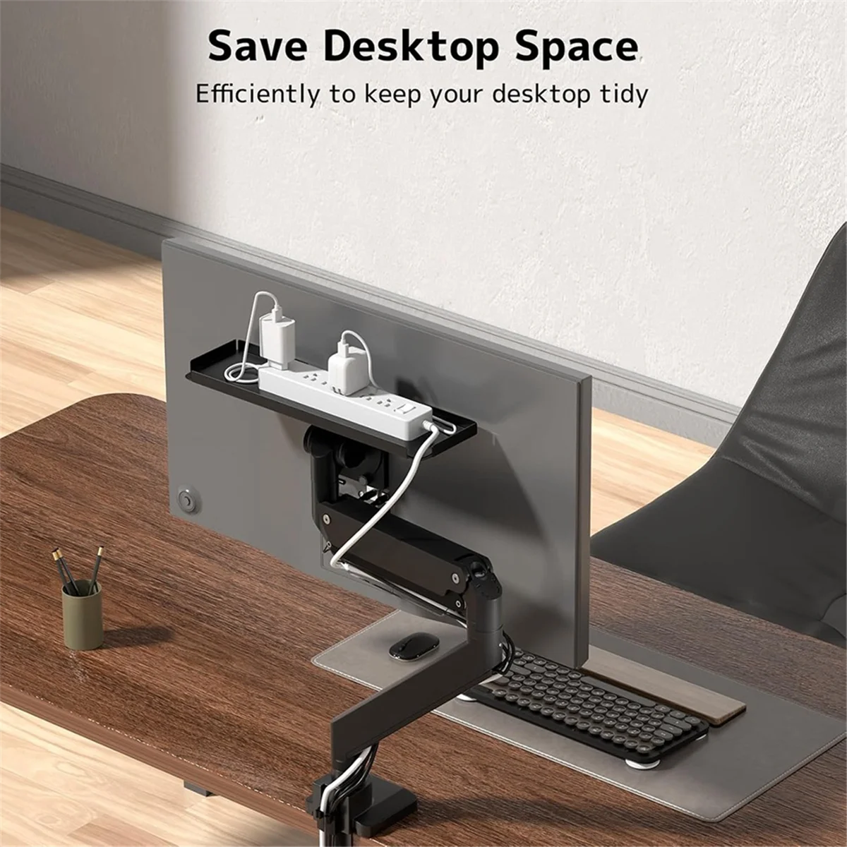 A03R  Desktop Computer Monitor TV Back Holder PC Screen Storage Bracket for Television Speaker Mini PC