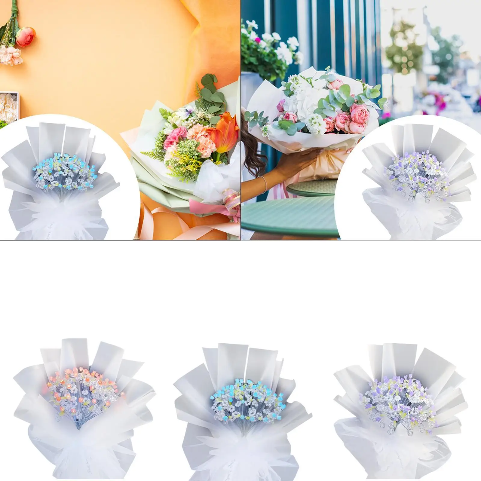 Fake Tulips Bouquet DIY Tulip Bouquet Kit for Table Centerpiece Party Easter